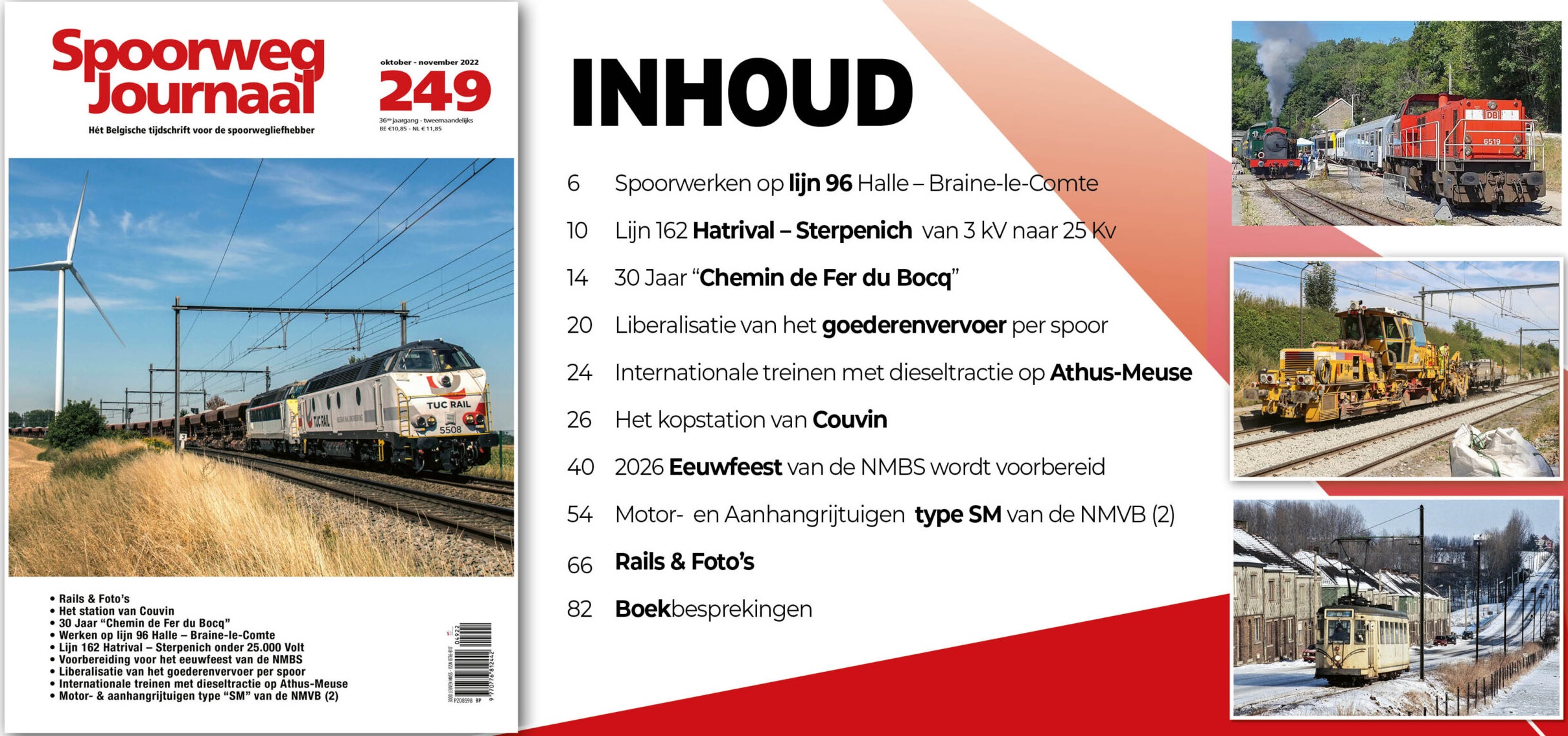 Spoorweg Journal 249 Het Belgisch Tijdschrift voor de spoorwegliefhebber - niederländische/flämische Ausgabe