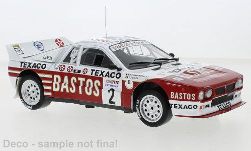 Lancia 037Nr.2 Bastos Ypres85 ´#2 Rally Ypres `1985 Snijers/ Colebunders 1:18