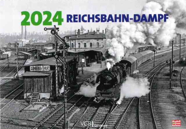 Kalender Reichsbahndampf 2024 12 bedruckte Monatsblätter plus Titel- und Legendenblatt