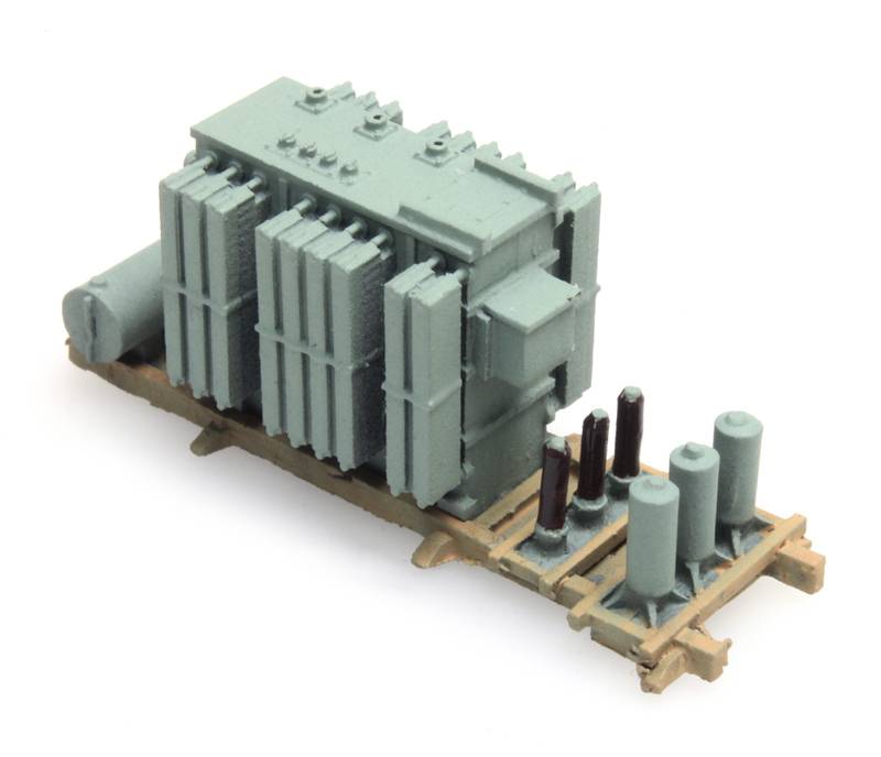 Ladung: AEG Transformator 1:220 Fertigmodell aus Resin, lackiert