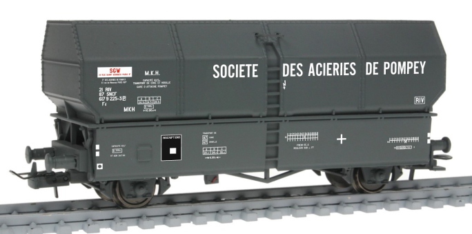 SNCF Kokstransport-Wagen MK Ep. IV, dunkelgrau, "Societe des Acieries de Pompey"