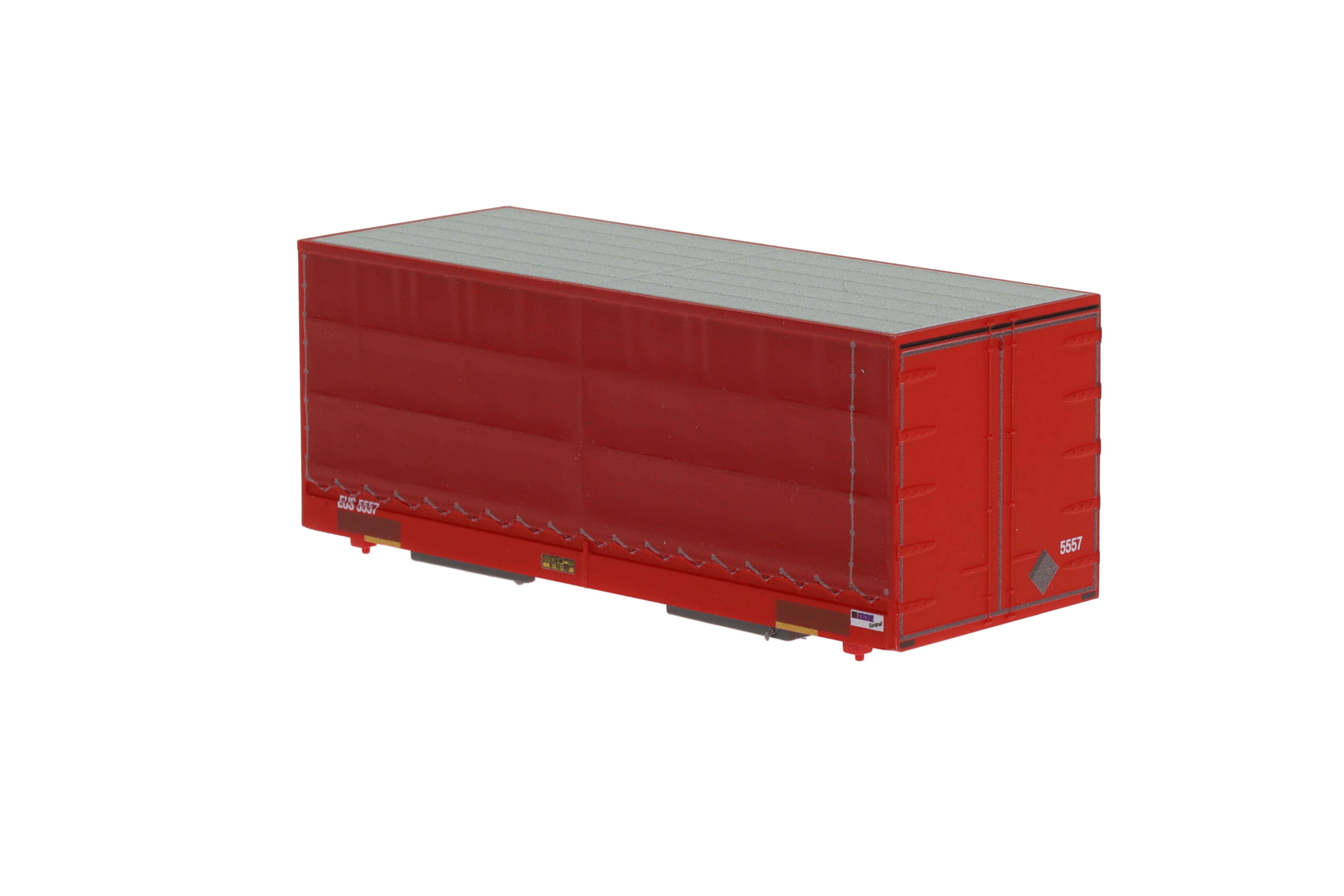 1:87 Container WB-C715 EURO- SHUTTLE, Wechselbehälter WB-C 715 PP Pritsche / Plane, Behälter-Nr: EUS 5557