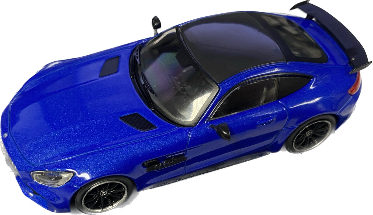 MB AMG GT-R blau 1:43 mit schwarzem Dach