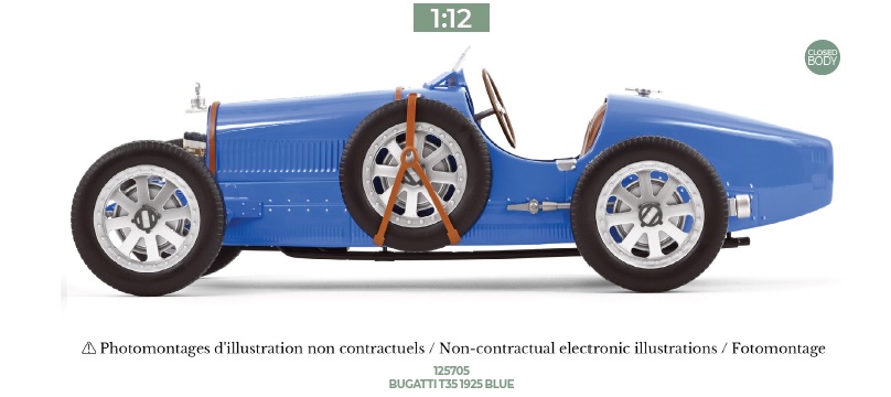 Bugatti T35 1925 Blue 1:12 