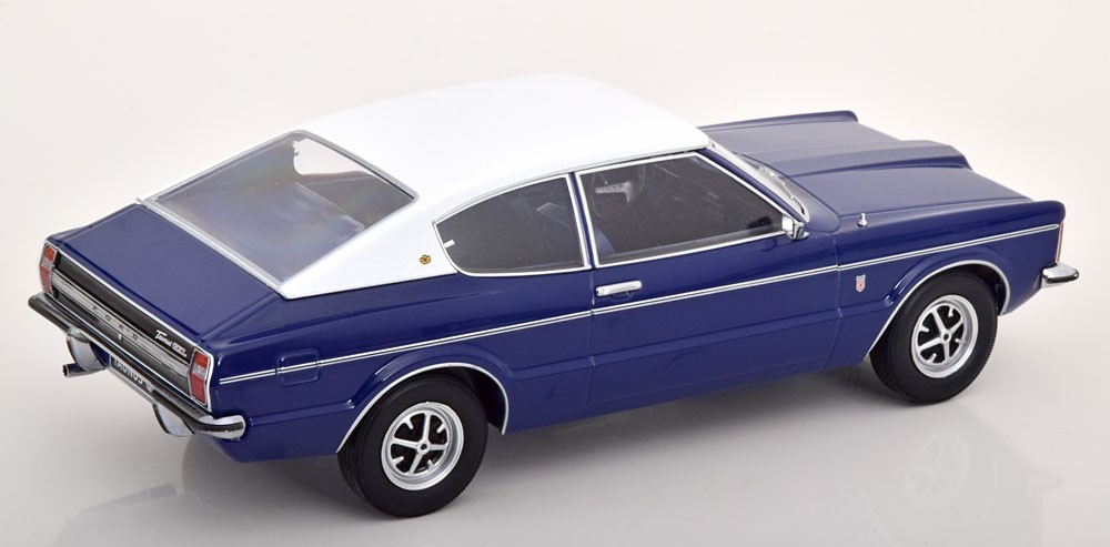 Ford Taunus GXL Coupe blau mit weißem Vinyldach 1:18