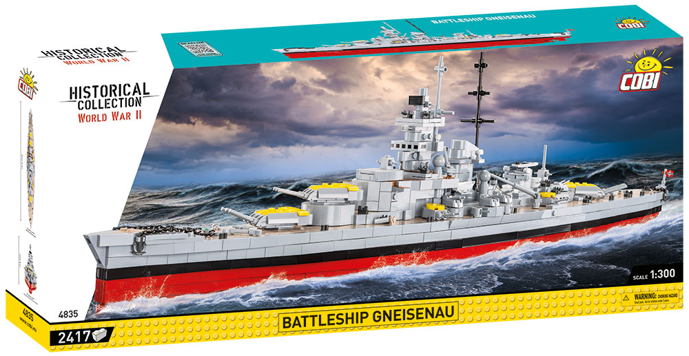 WWII Schlachtschiff "Gneisenau" 2417 Teile