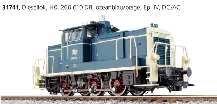 DB Diesellok BR260 Ep.IV DC/ AC digital mit Sound, Rauch und Rangierkupplung