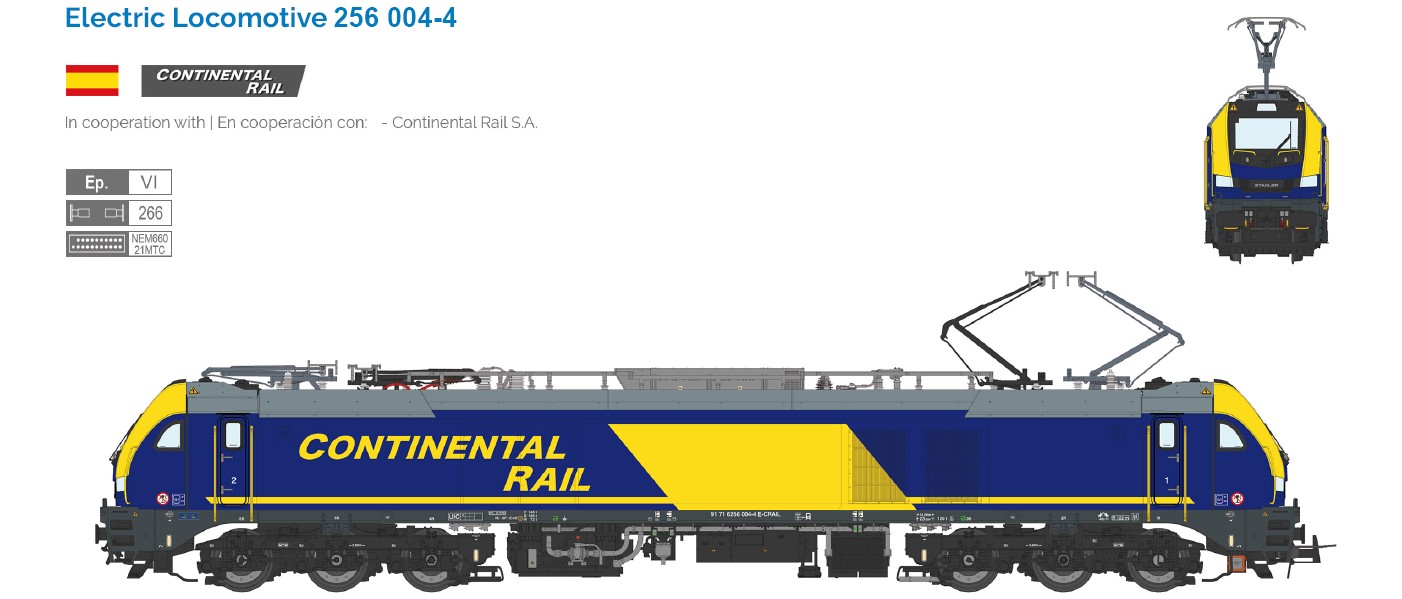 Continental Rail E-Lok 256 Ep.VI, DC analog