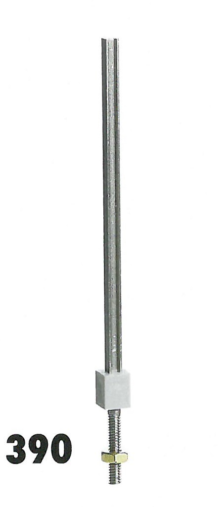 N SBB H-Profil-Mast 53mm Neusilber