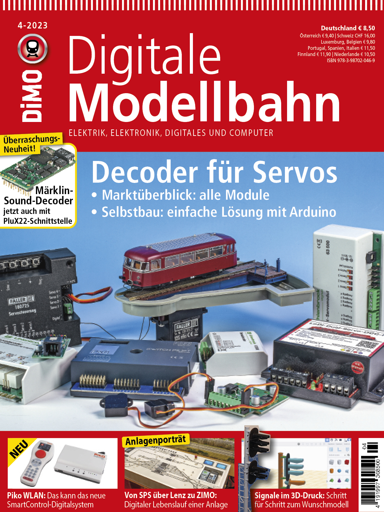 Z Digitale Modellbahn 4/2023 DiMo Zubehör Decoder für Servos