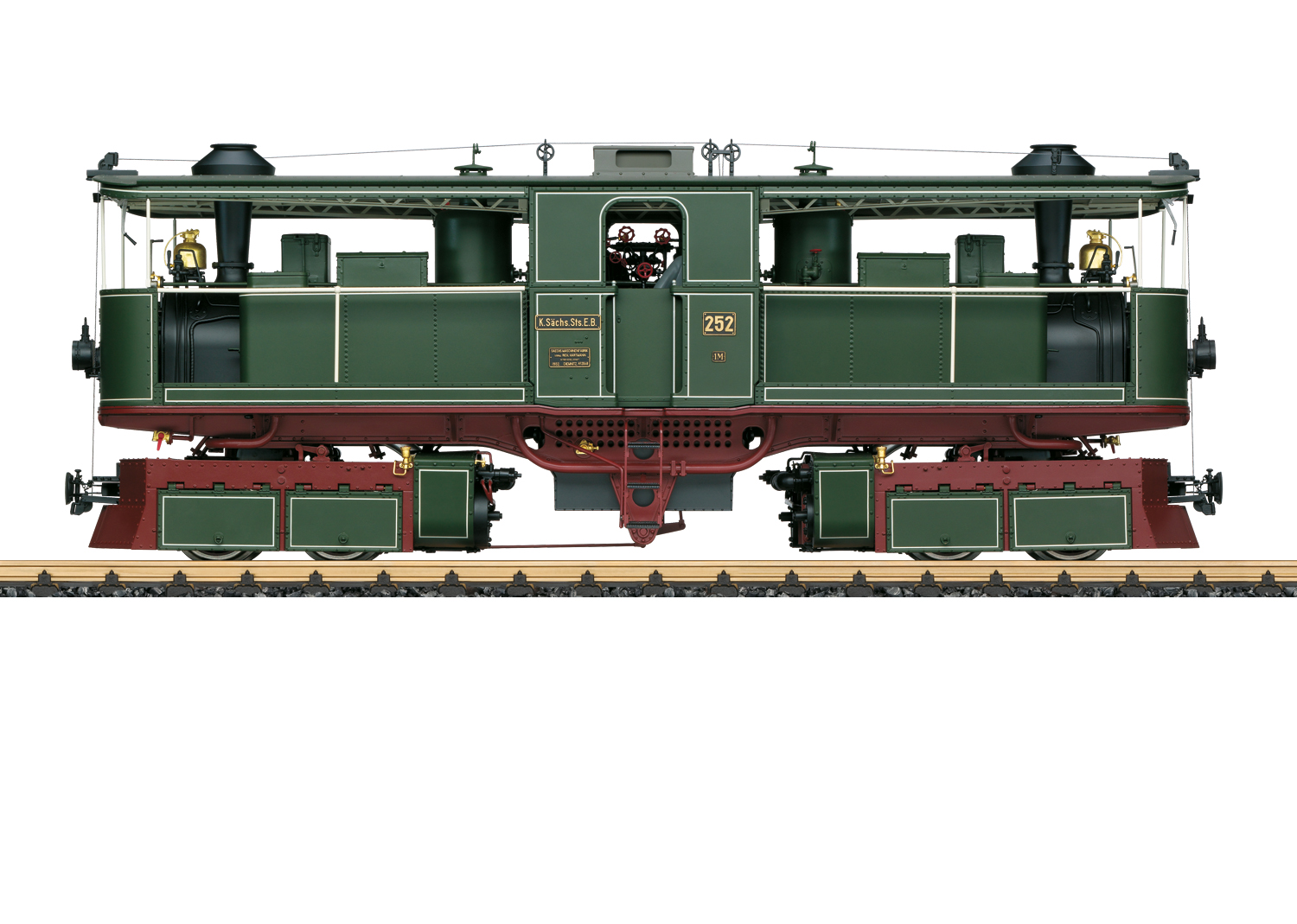 K. Sächs Sts.E.B Dampflok Ep1 Fairlie Dampflok Baureihe I M, grün, einmalige Auflage anlässlich dem 120. Geburtstag dieser Lok