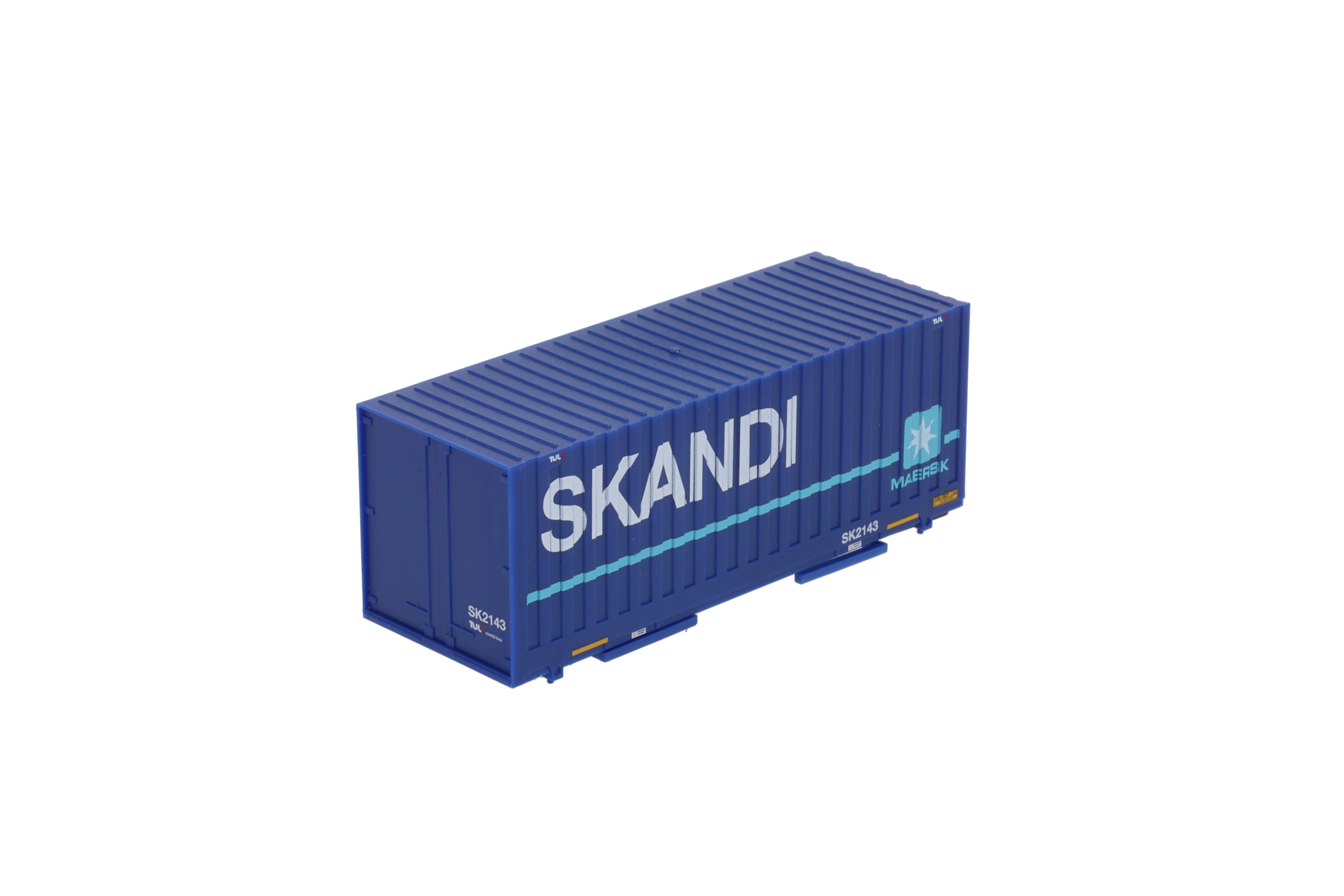 1:87 Wechselbe WB-C715 SKANDI WB-C 715 Tulo Combi-Box, blau, mit Maersk Logo, Behälter-Nr: SK 2143