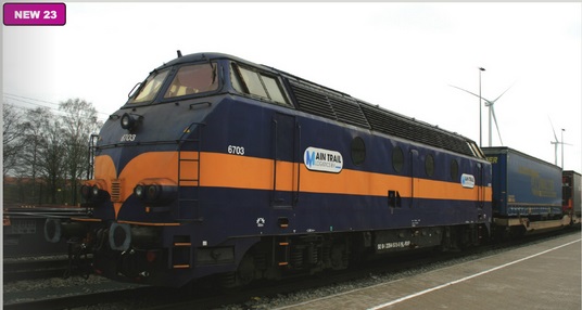 MainTrailLog 6703 blau Ep6 DC ex SNCB NMBS, mit oranger Linie