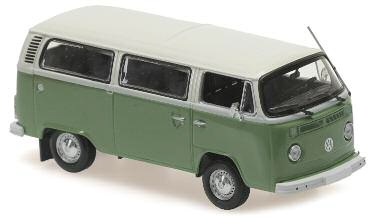 VW T2 Bus`1972grün weiß grün weisses Dach mit Antenne 1:43 Die Cast