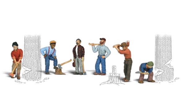 HO Lumberjacks - Figuren Holzfäller