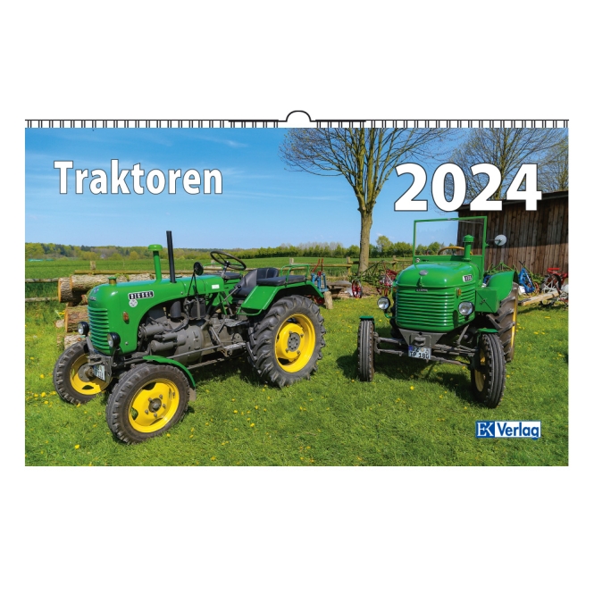Kalender Traktoren 2024 13 farbige Kalenderblätter auf Kunstdruckpapier mit Spiralbindung