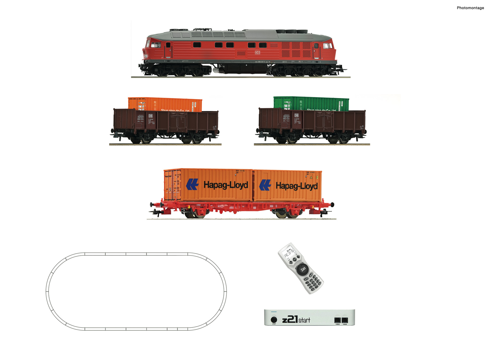 Digitalstartset z21 DBAG BR232 mit Güterwagen Ep.VI