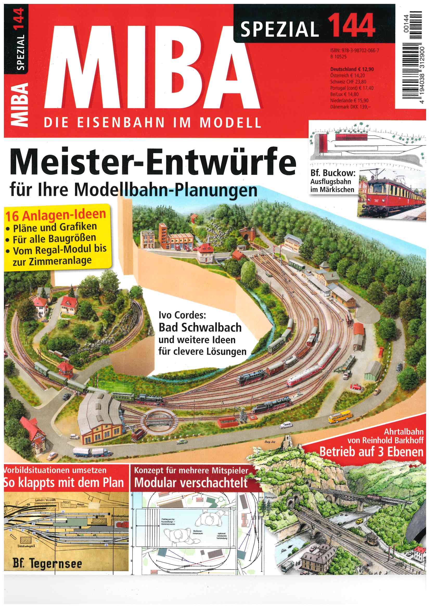 MIBA Spezial 144 Meister- Entwürfe für Ihre Modellbahn-Planungen