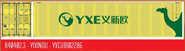 1:87 40´ HC Container YIXINOU "Silk Road", Behälternummer YXEU 1802286