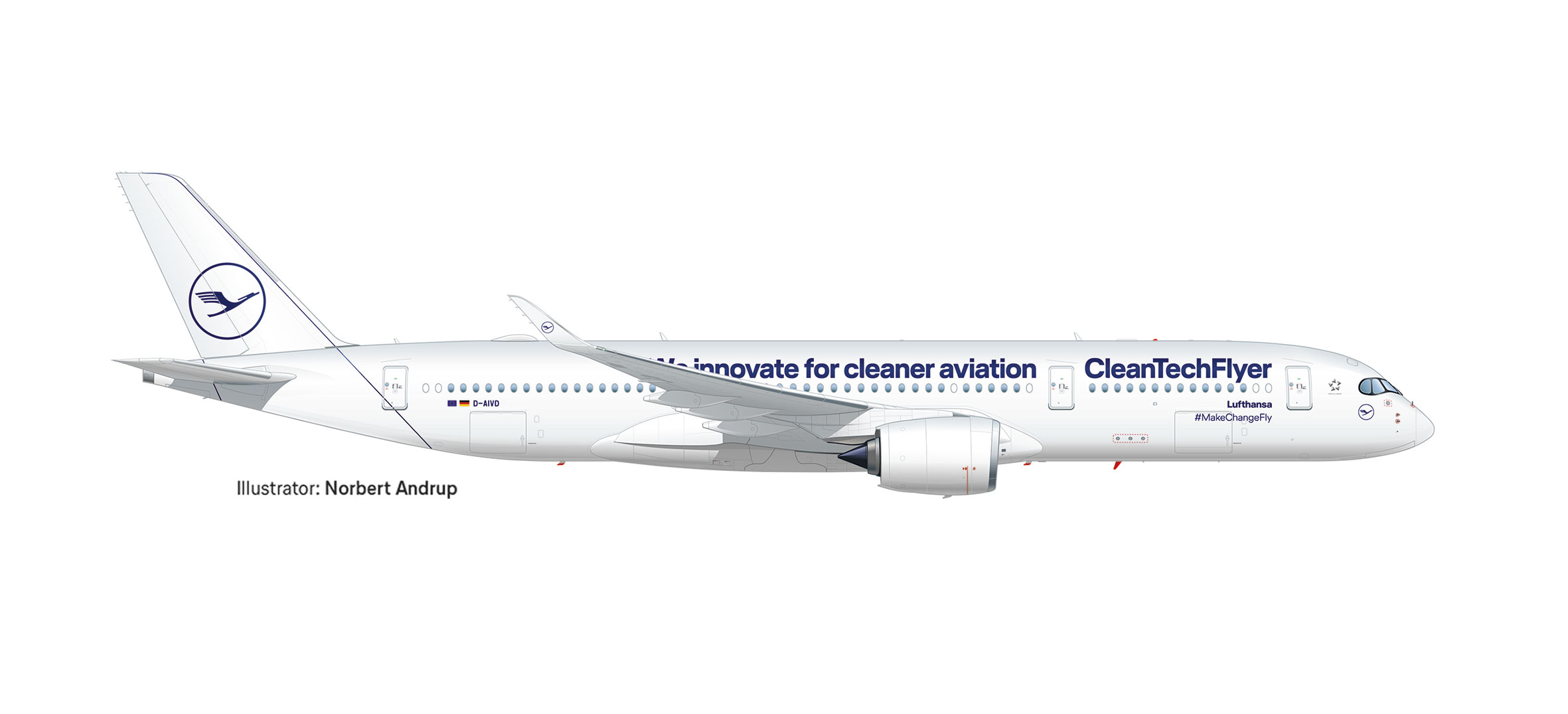 A350-900 Lufthansa "CleanTech Flyer" D-AIVD 1:500