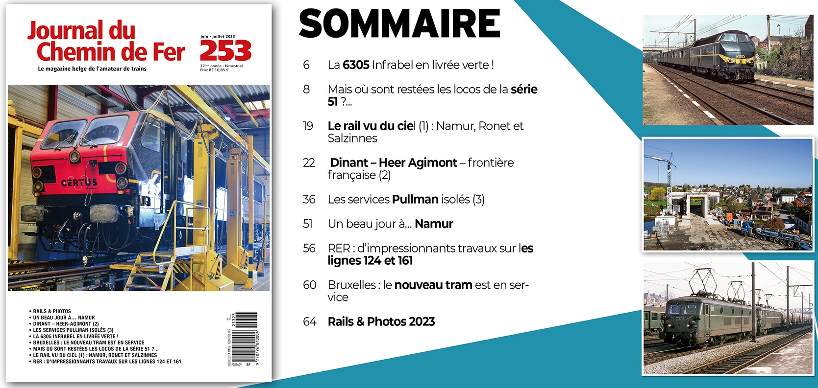 Journal du Chemin de Fer 253 Le magazine belge de l´amateur de trains - französische Ausgabe