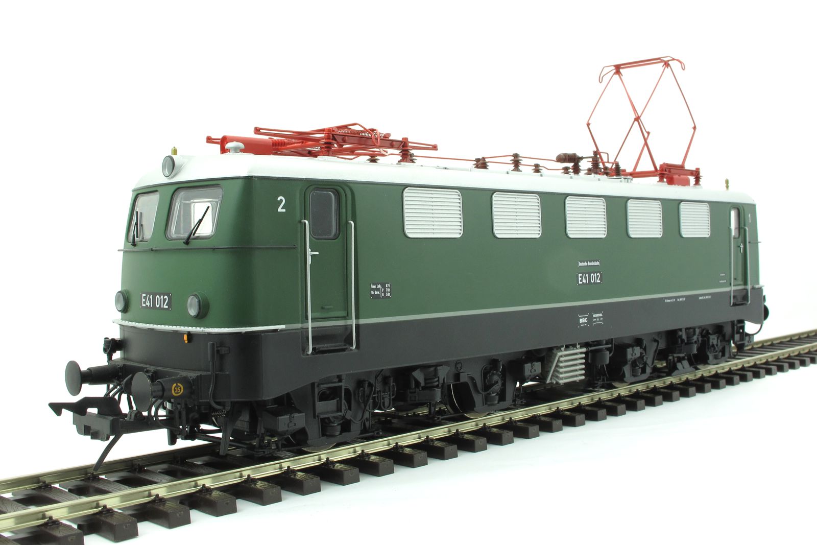 DB E-Lok BR E41 Ep.3 grün chormoxidgrün RAL 6020, Betr.-Nr.: E 41 012