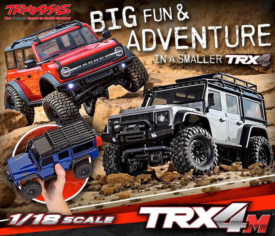 TRX-4M Land Rover Defender RTR rot 1:18
