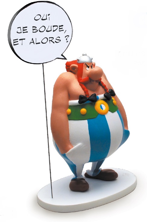 Obelix mit Sprechblase Figur ca. 26cm hoch