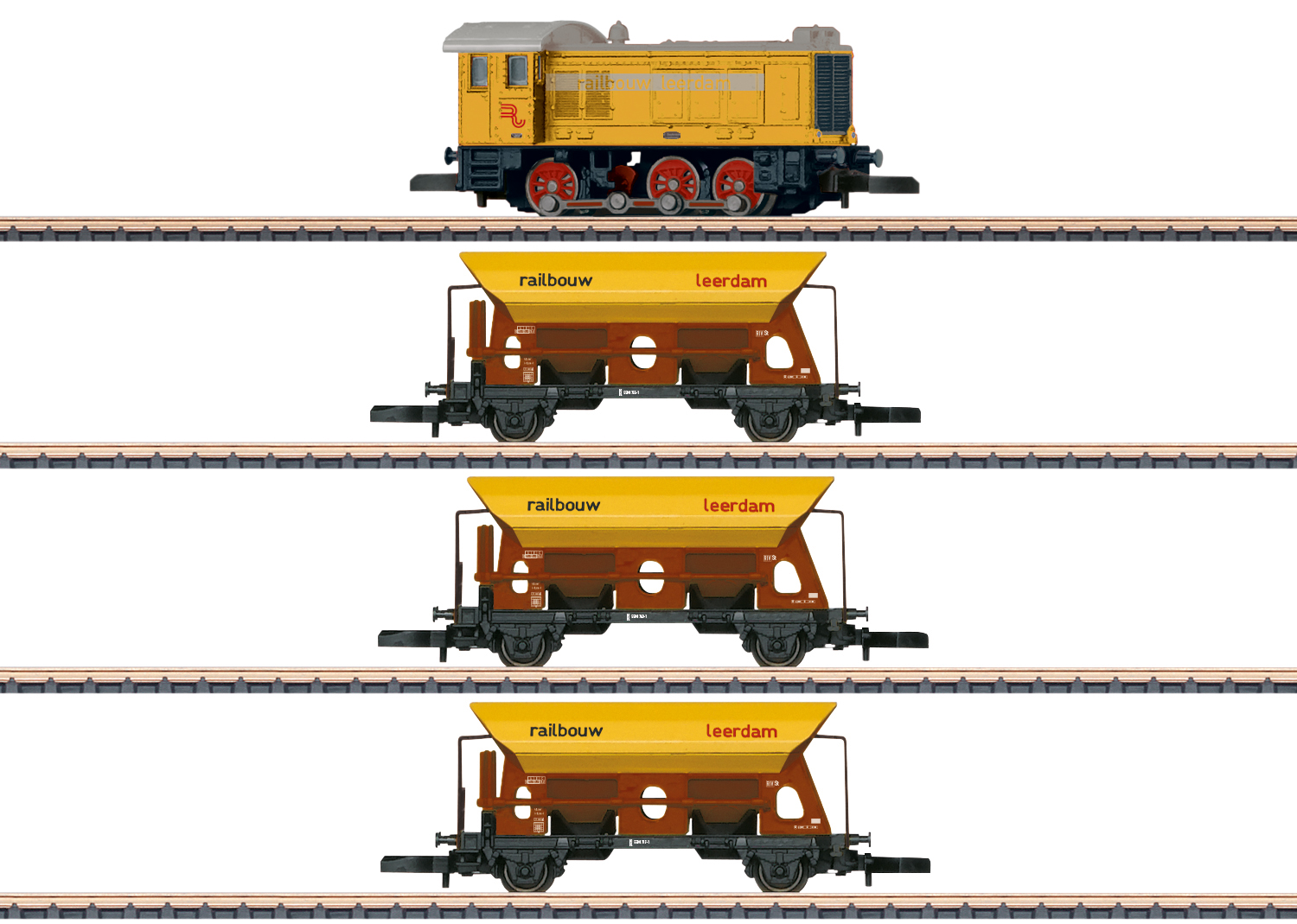 Railbouw Zugset V36 + 3 Schüttgutwagen Ep.IV
