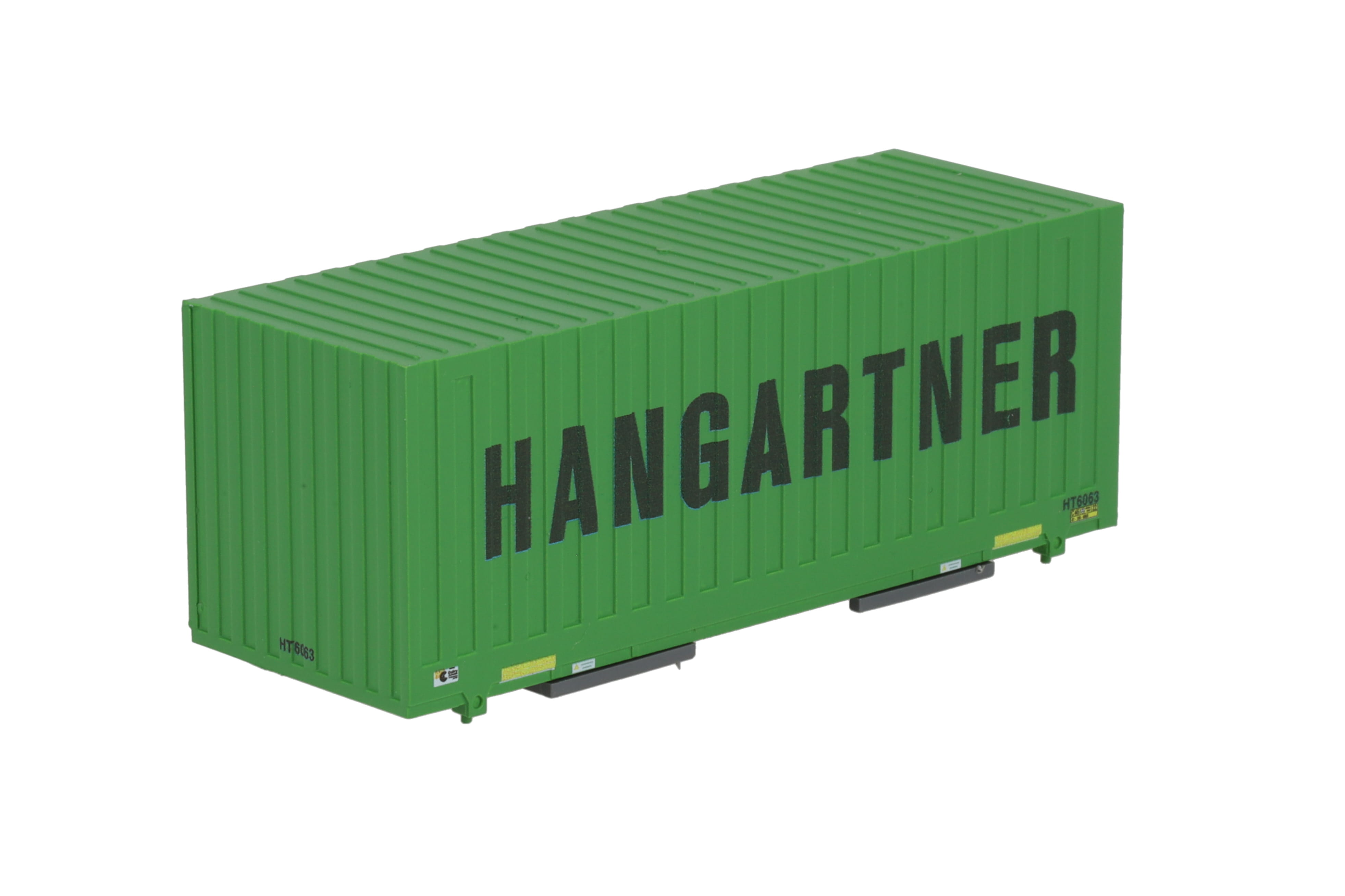 1:87 Container WB-C715 HANGAR Wechselbehälter WB-C 715 Cobra Spu-Wa Box, Aufschrift: HANGARTNER, Behälter-Nr: HT 6063
