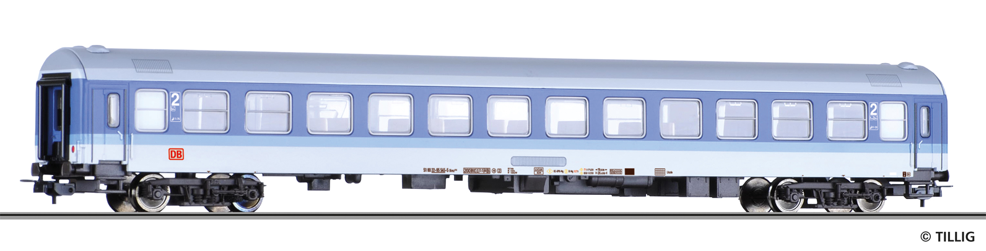 DBAG Personenwagen 2. Kl. Ep5 Gattung Bimz256, blau/hellgrau