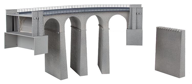Viadukt-Set, 2-gleisig, gebogen, H0