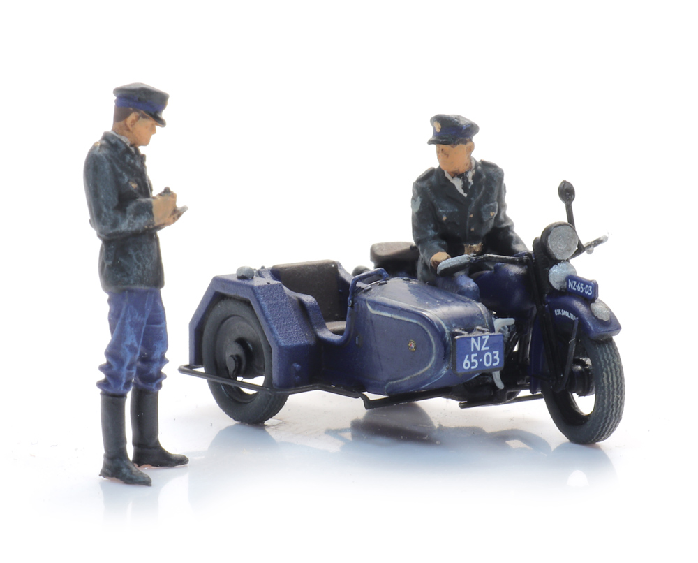 Reichspolizeimotorrad mit Beiwagen Bausatz