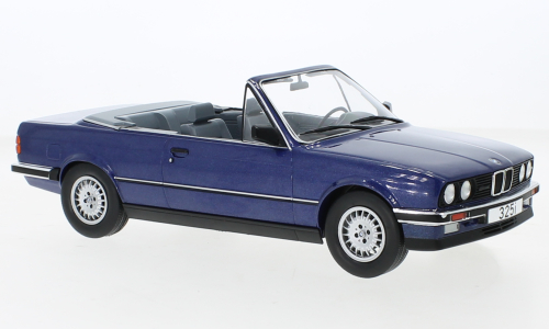 BMW 325i(E30) Cab.`1985 blau metallic 1:18