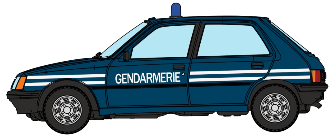 1:87 Peugeot 205 Gendarmerie weiße Streifen