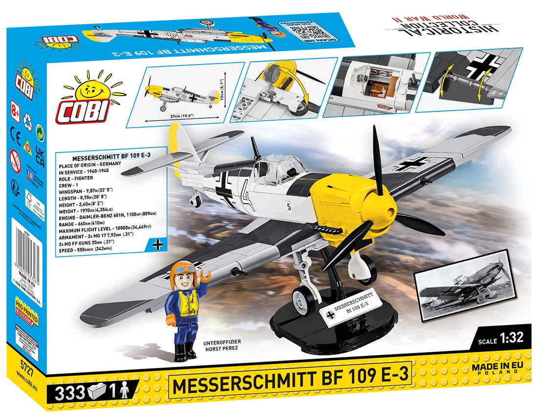 WWII Messerschmitt Me109 E-2 333 Teile