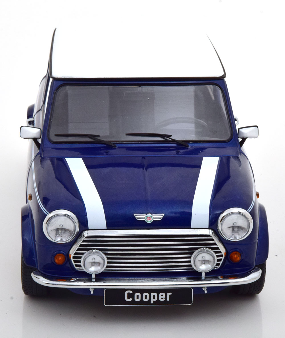 Mini Cooper blau/weiß 1:12