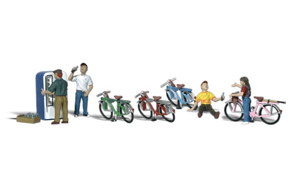 HO Bicycle Buddies - Figuren Fahrradfahrer