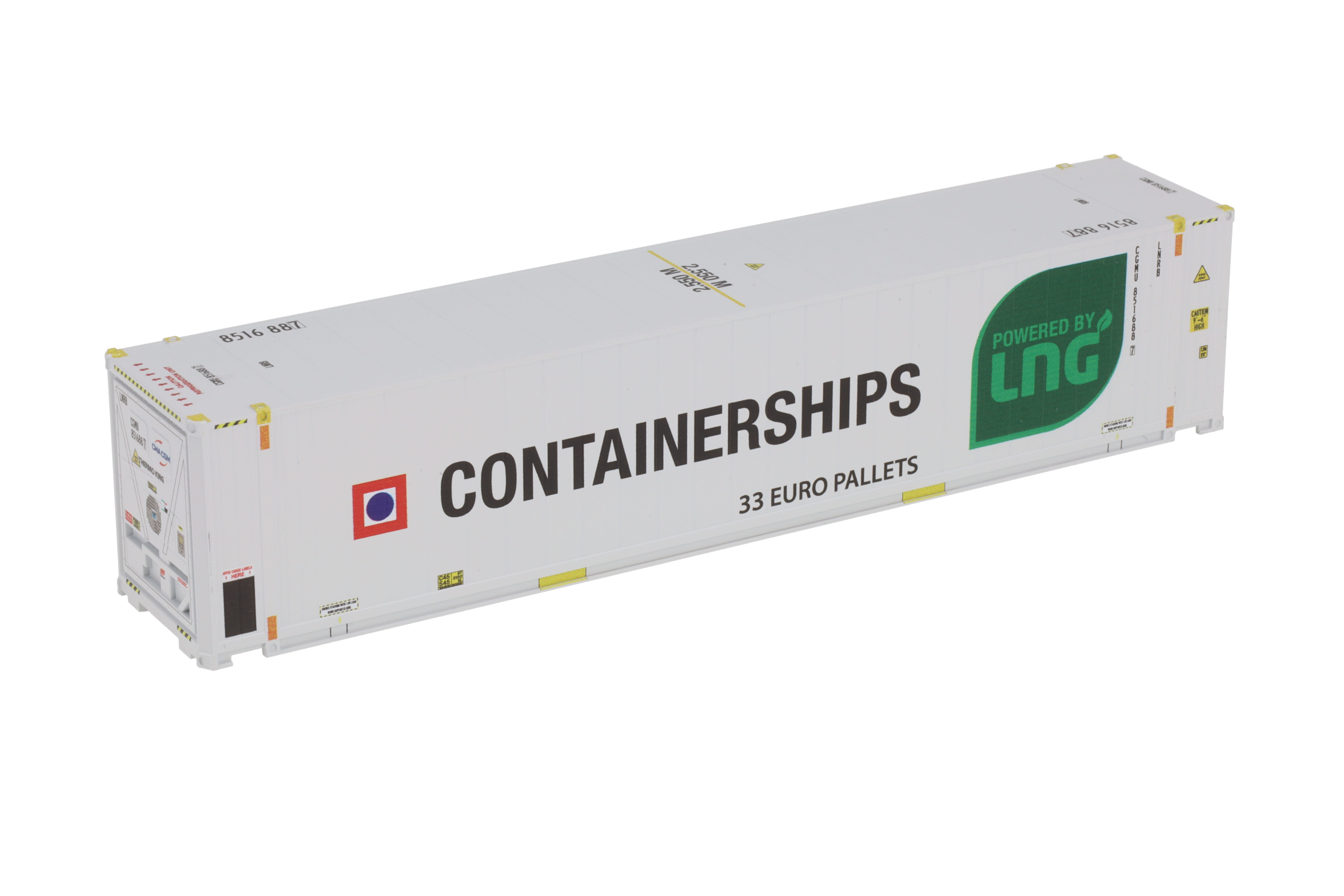 1:87 45´ Containerships LNG Container WB-A / Ct45´ (Euro) Reefer (E), 33 Euro Pallets, CMA-CGM, # CGMU 851688