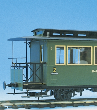 Spur 0e 2-achsig Schmalspur- Personenwagen incl. Magic Train Fahrwerk, Komplettbausatz