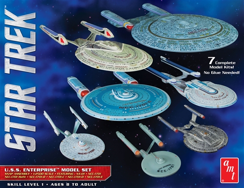 Star Trek Set USS Enterprise 7tlg. 1:2500 Snap Fit