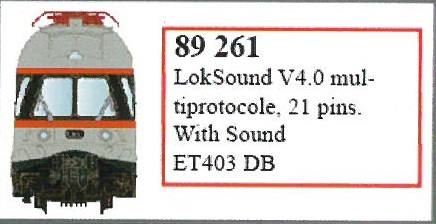 Loksound für ET403 DB 