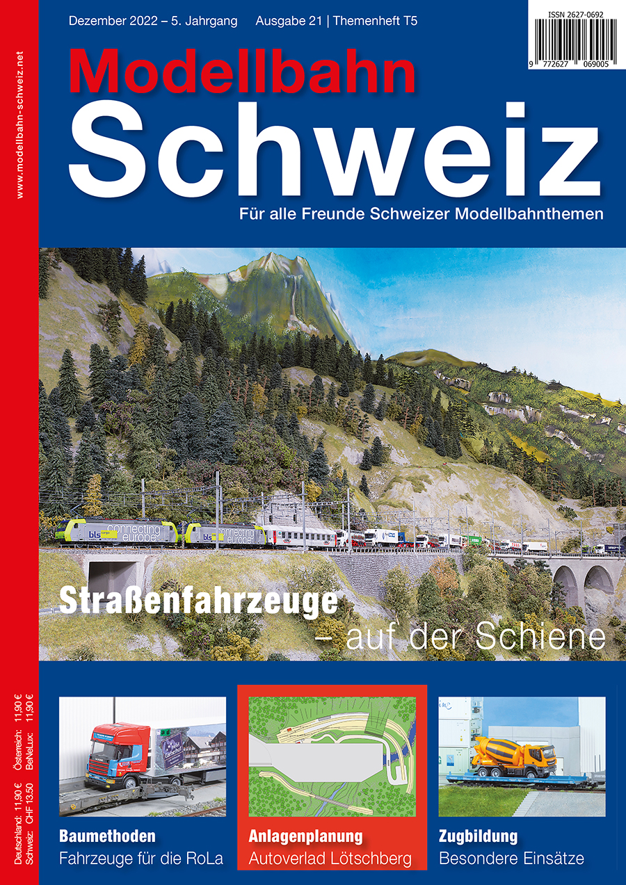 Modellbahn Schweiz # 21 Themenheft T5 - Dezember 2022: Straß0enfahrzeuge auf der Schiene