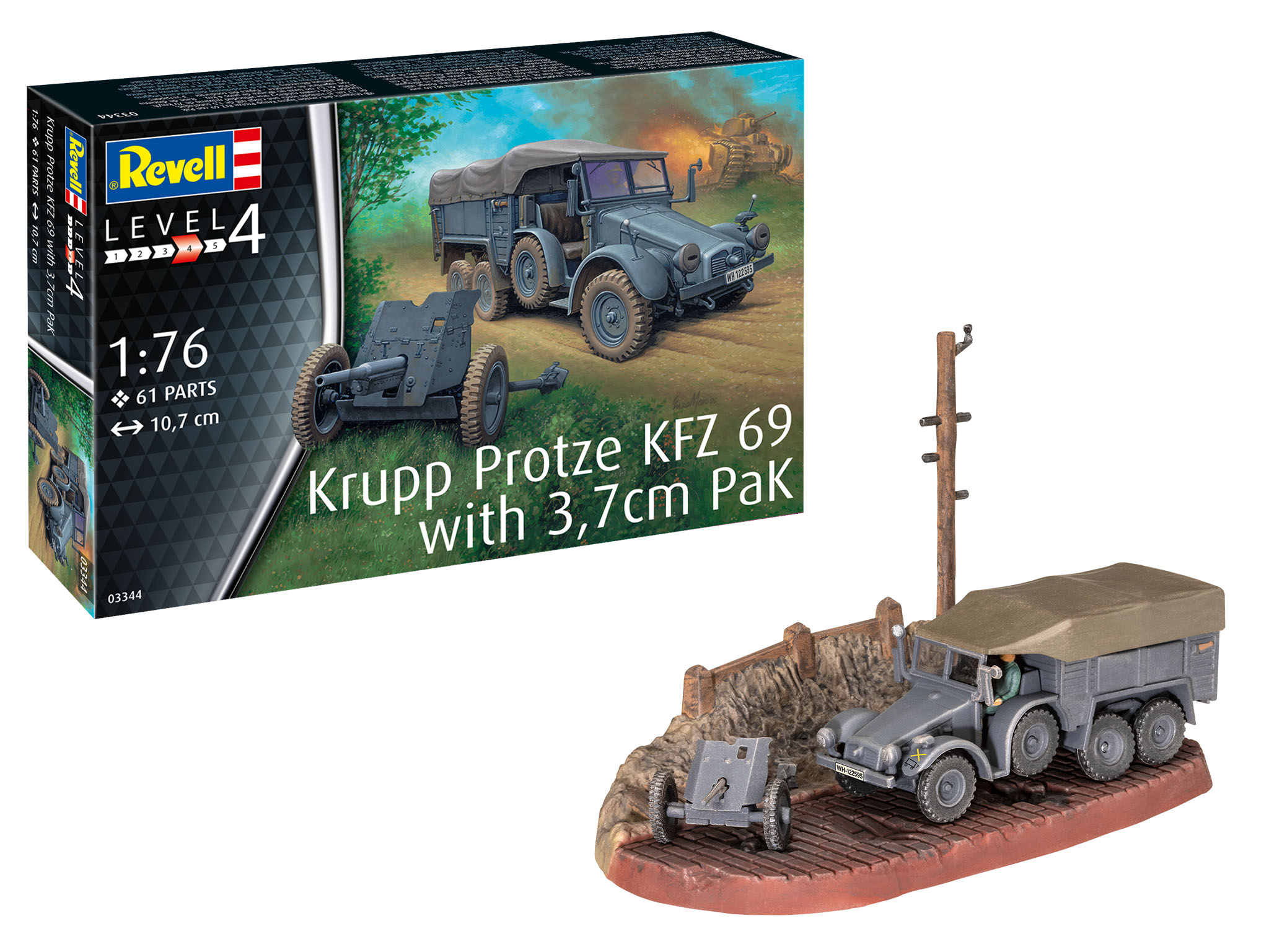 1:76 Krupp Protze KFZ 69 mit 3,7cm Pak