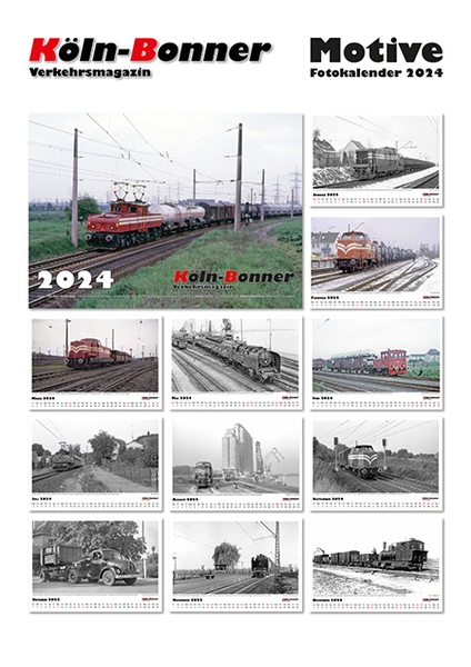 Köln-Bonner Kalender 2024 Fotokalender Köln Bonner Verkehrsmagazin