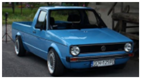 1:43 VW Caddy Pick up blau 