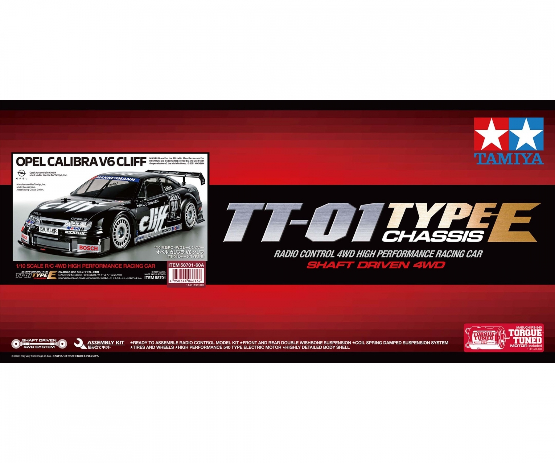 TT01E Opel Calibra V6 Cliff Bausatz
