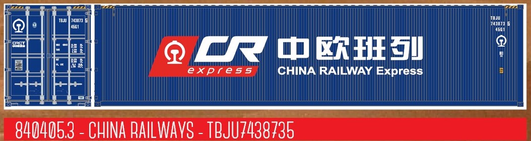 1:87 40´ HC Container CR Expr "Silk Road", China Railway Express, Behälternummer TBJU 743873 5