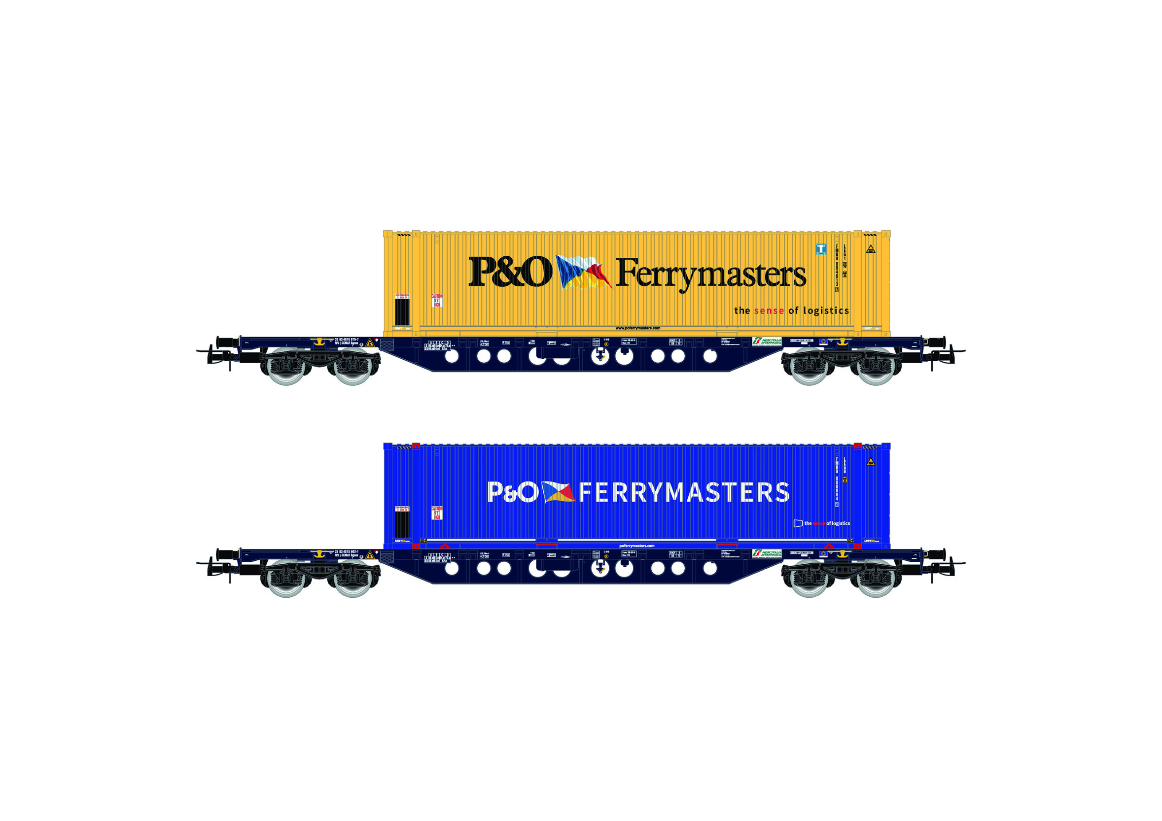 Mercitalia Containertragwagen Set 2tlg. Ep.VI "P&O"