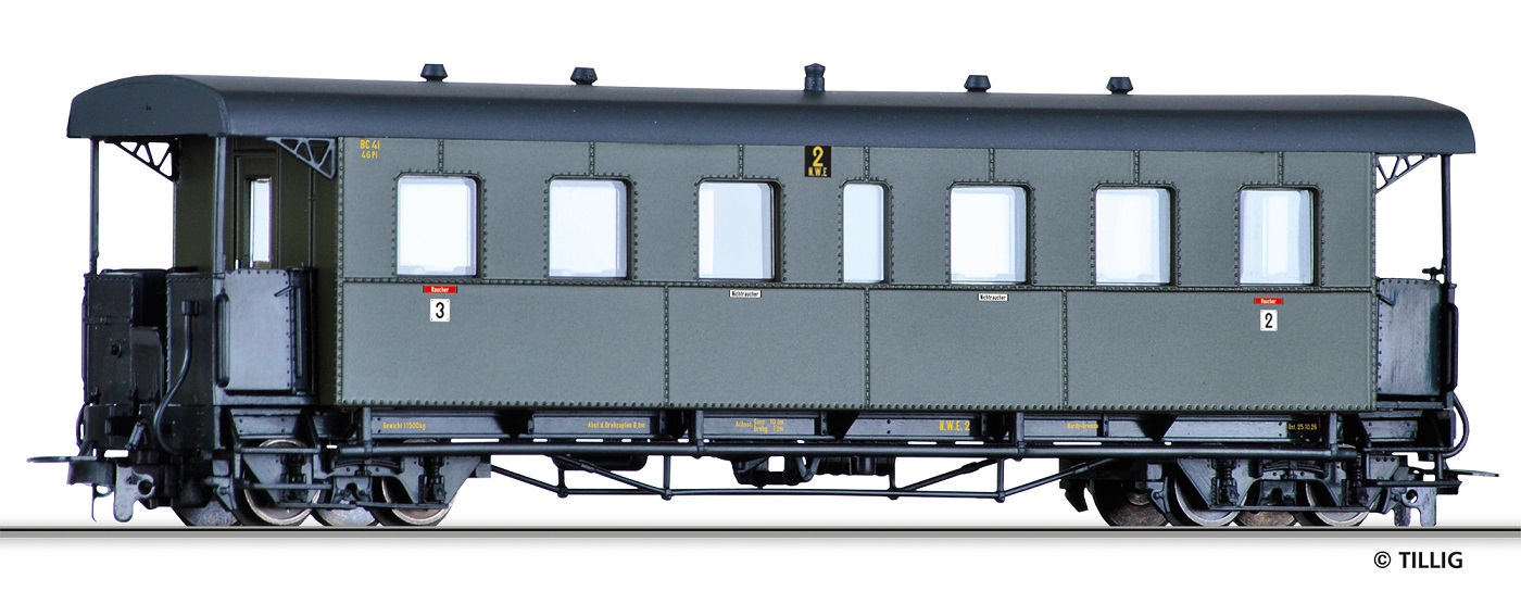 H0m NWE Personenwagen Ep.2 Gattung BC4i, 2./3. Klasse, LüP = 144mm